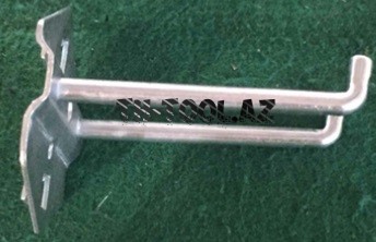 Крючок металлический двойной для перфорированной панели (?-6мм, L-75мм)_Rock FORCE